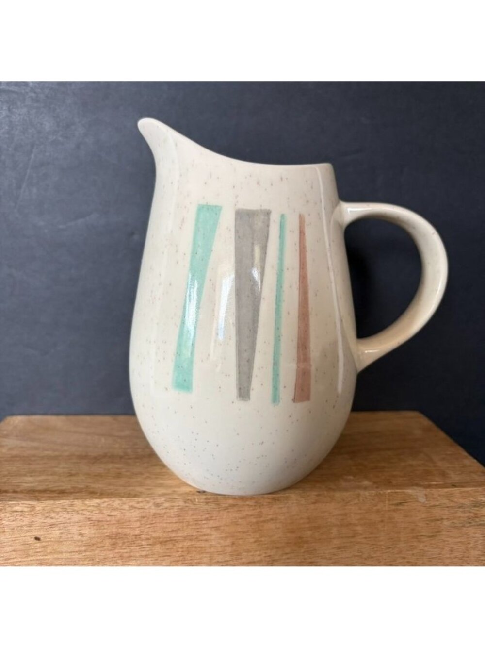 Vintage Metlox Vernonware "Anytime" Atomic 1950s Ceramic Pitcher